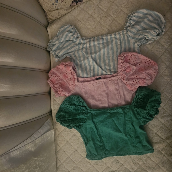 Old Navy Other - Old Navy Kids Blouses in Striped Blue, Pink, and Green
